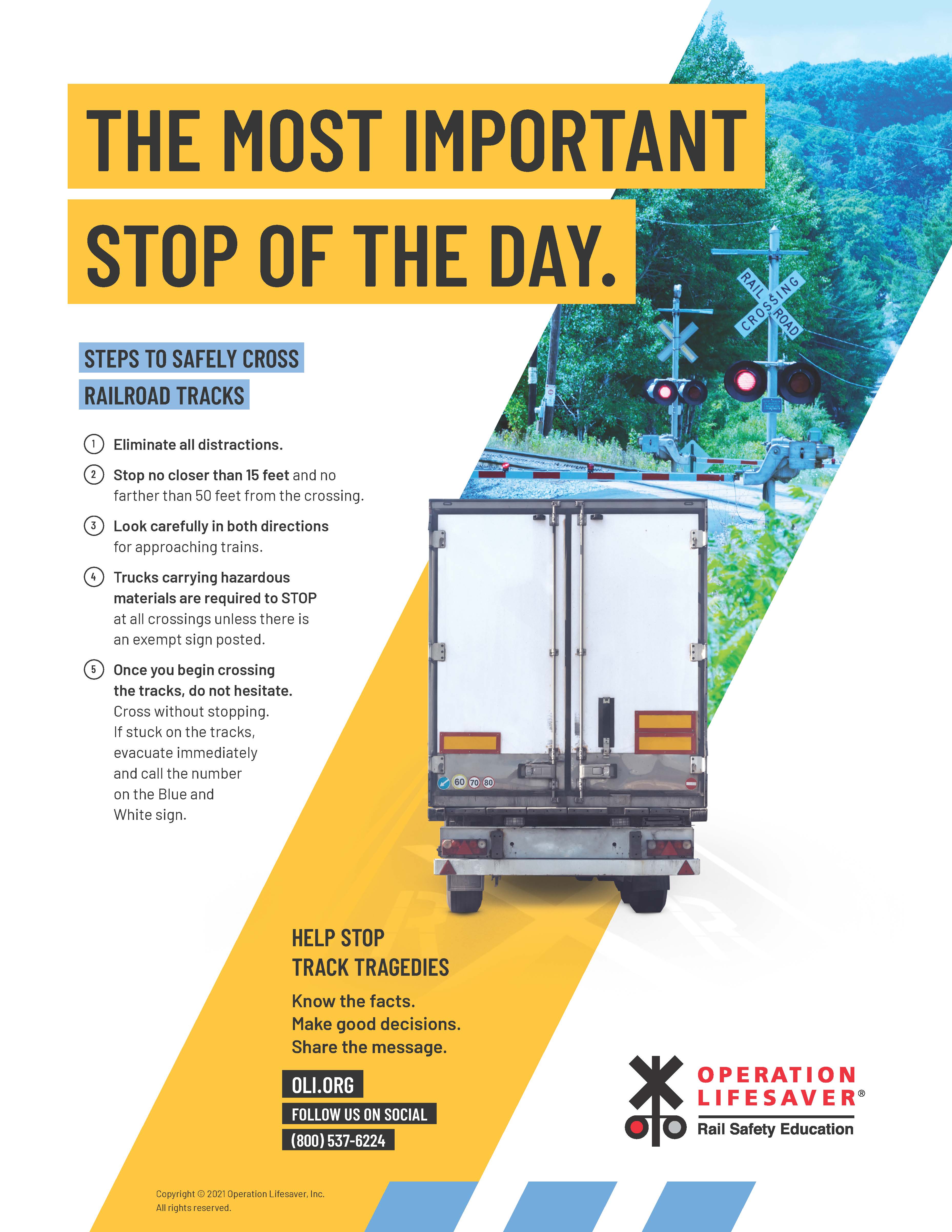 Truck Driver: The Most Important Stop of the Day Poster