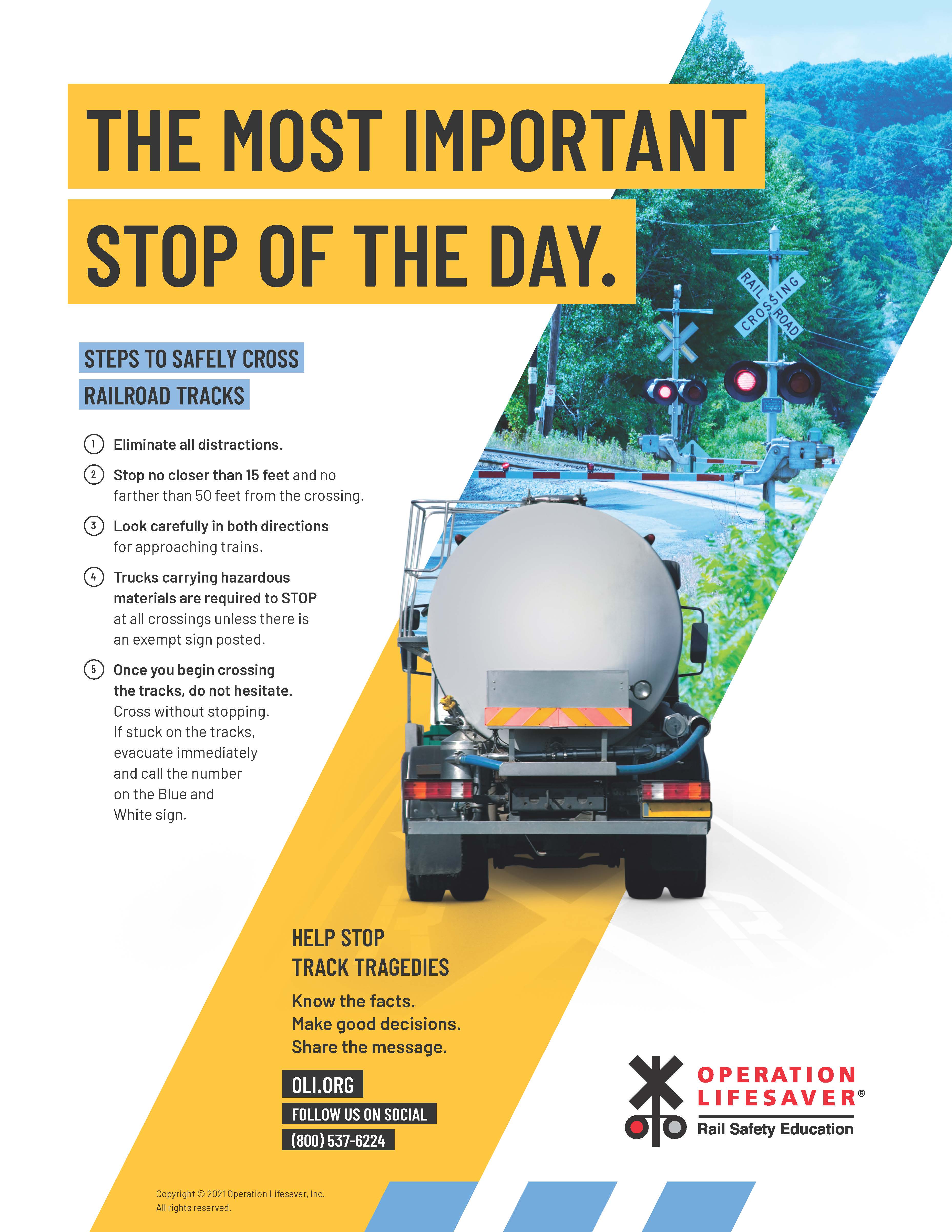 Tanker Truck: The Most Important Stop of the Day Flier