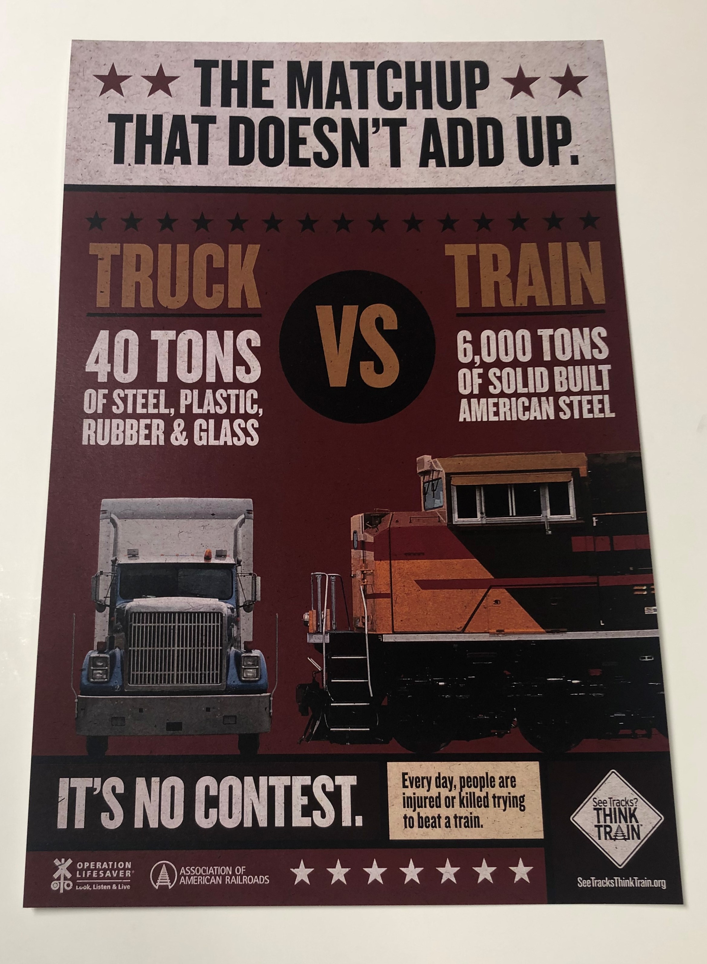 Poster - TRUCK VS TRAIN