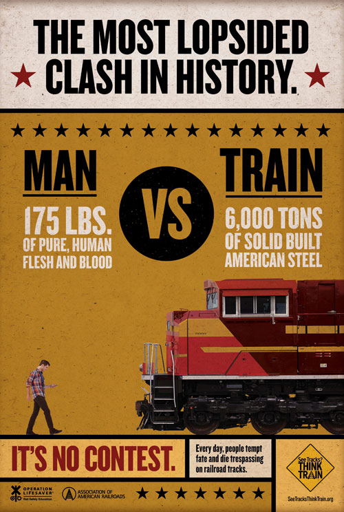 Poster - MAN VS TRAIN